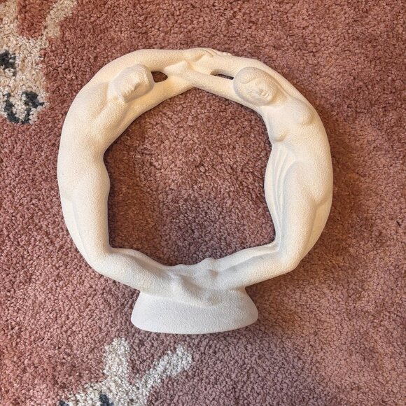 HAEGER Other - VINTAGE WHITE TEXTURED HAEGER ETERNITY “CIRCLE OF LOVE” STATUE HAEGER STICKER